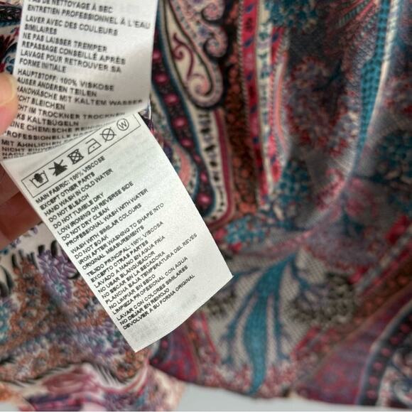 BA & SH | Women’s Blake Paisley Print Long Sleeve Blouse Lady Shirt Button Down - Picture 13 of 13